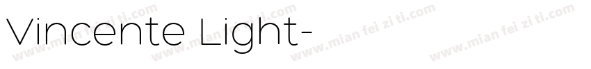 Vincente Light字体转换